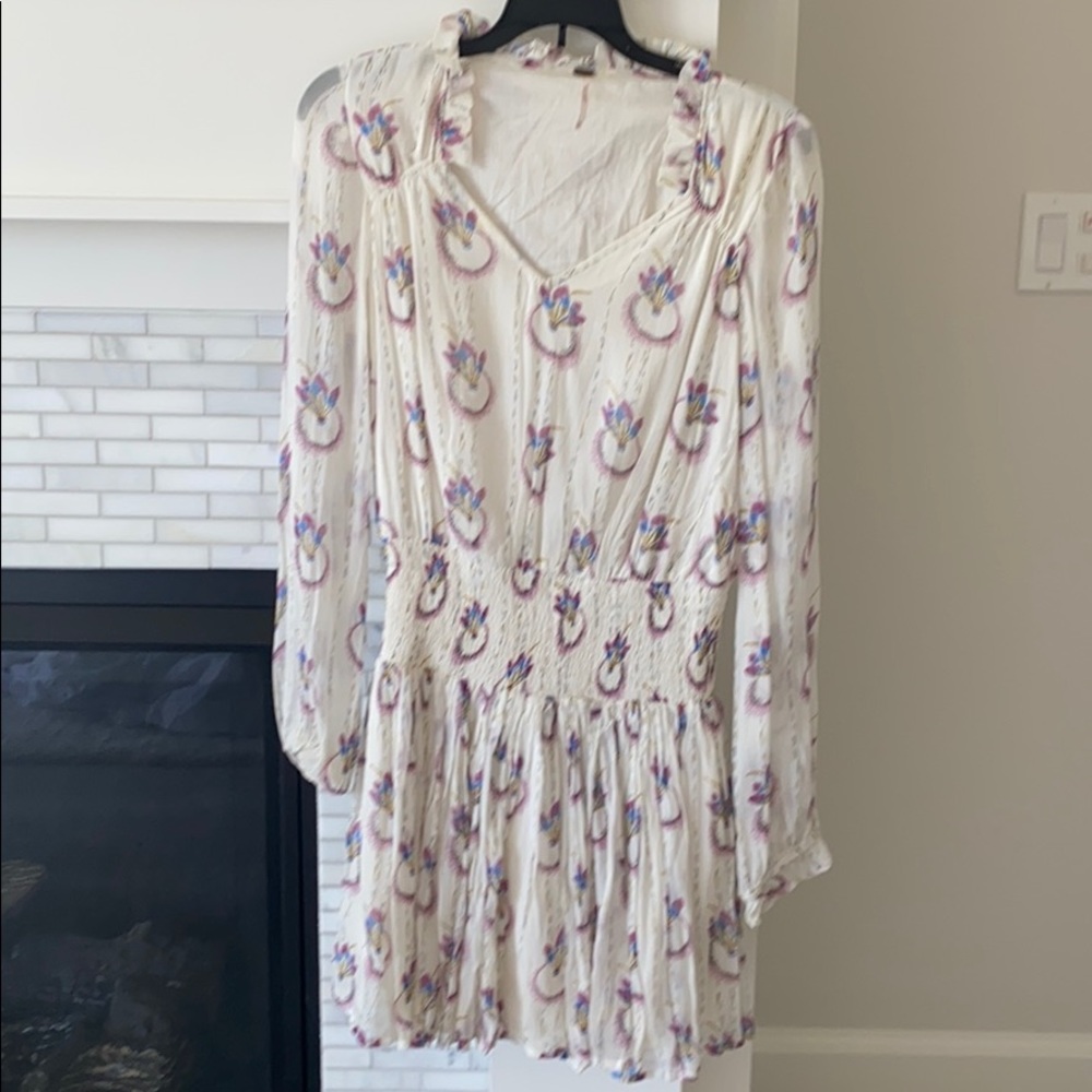 Free people smocked waist dress xs